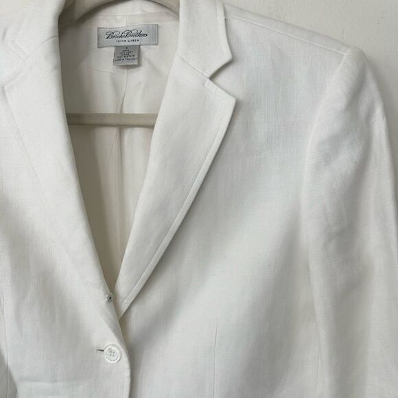 Brooks Brothers Irish Linen White Blazer 6 - Picture 2 of 9